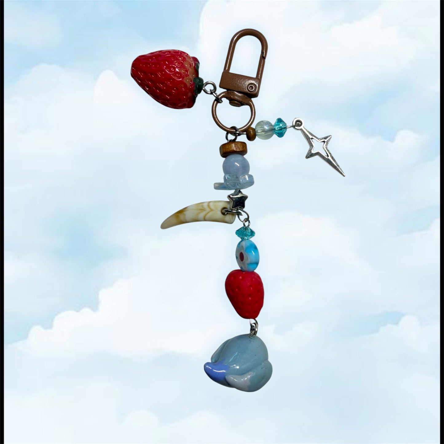 Blue lovebird Keychain