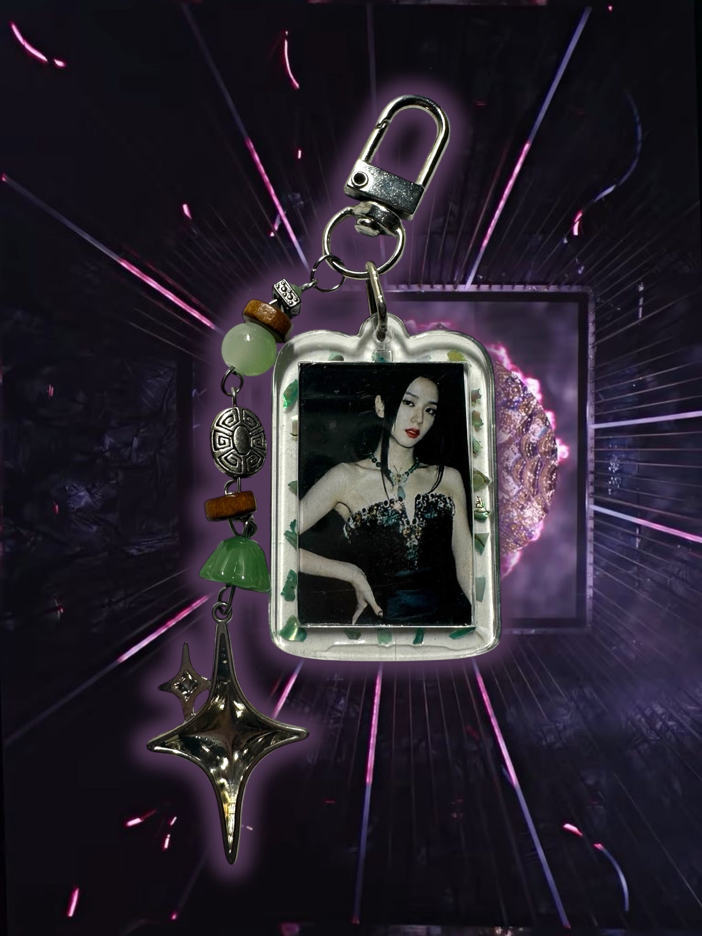 Blackpink Jisoo Pink Venom inspired keychain