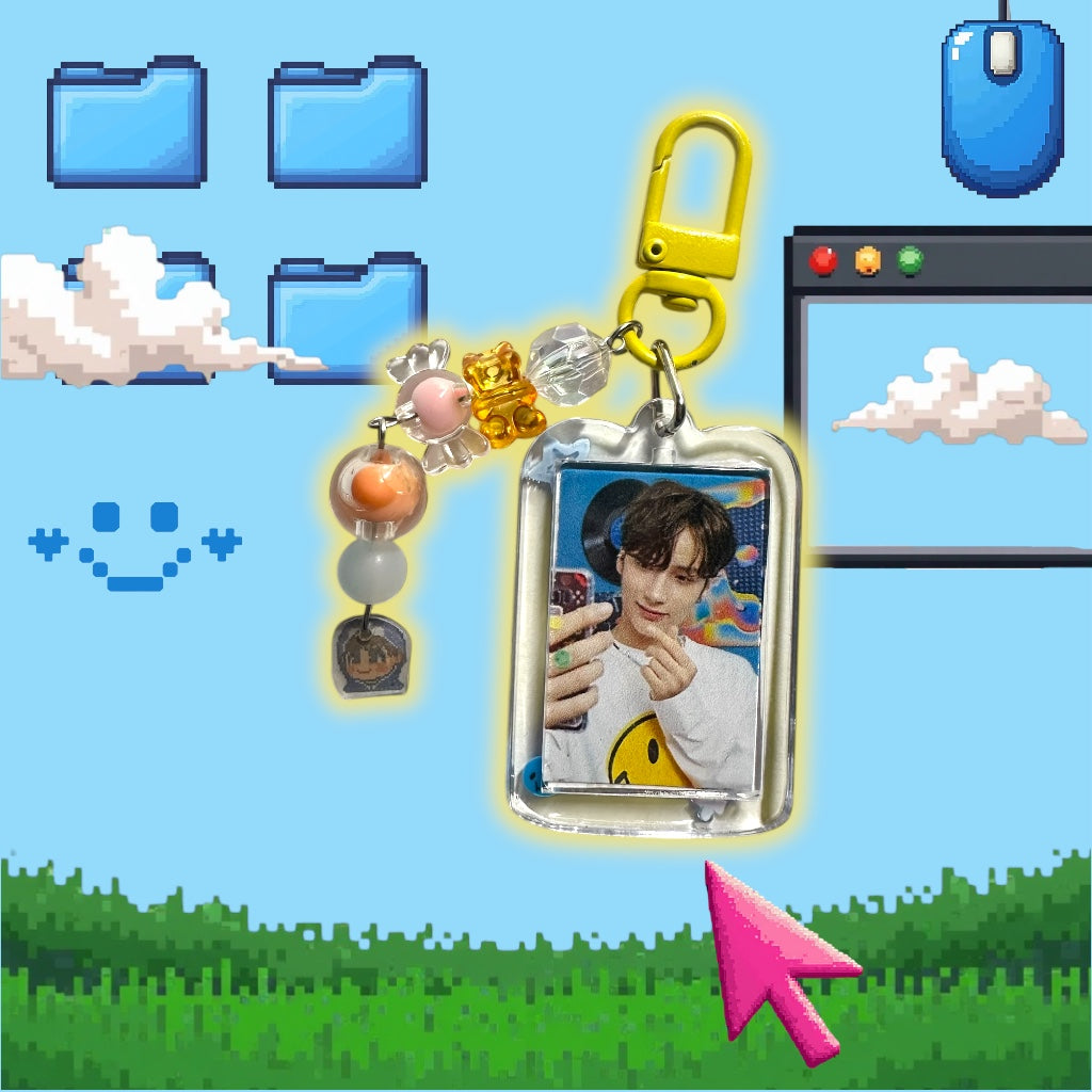 Kpop TXT Blue Hour Kai inspired Keychain double sided