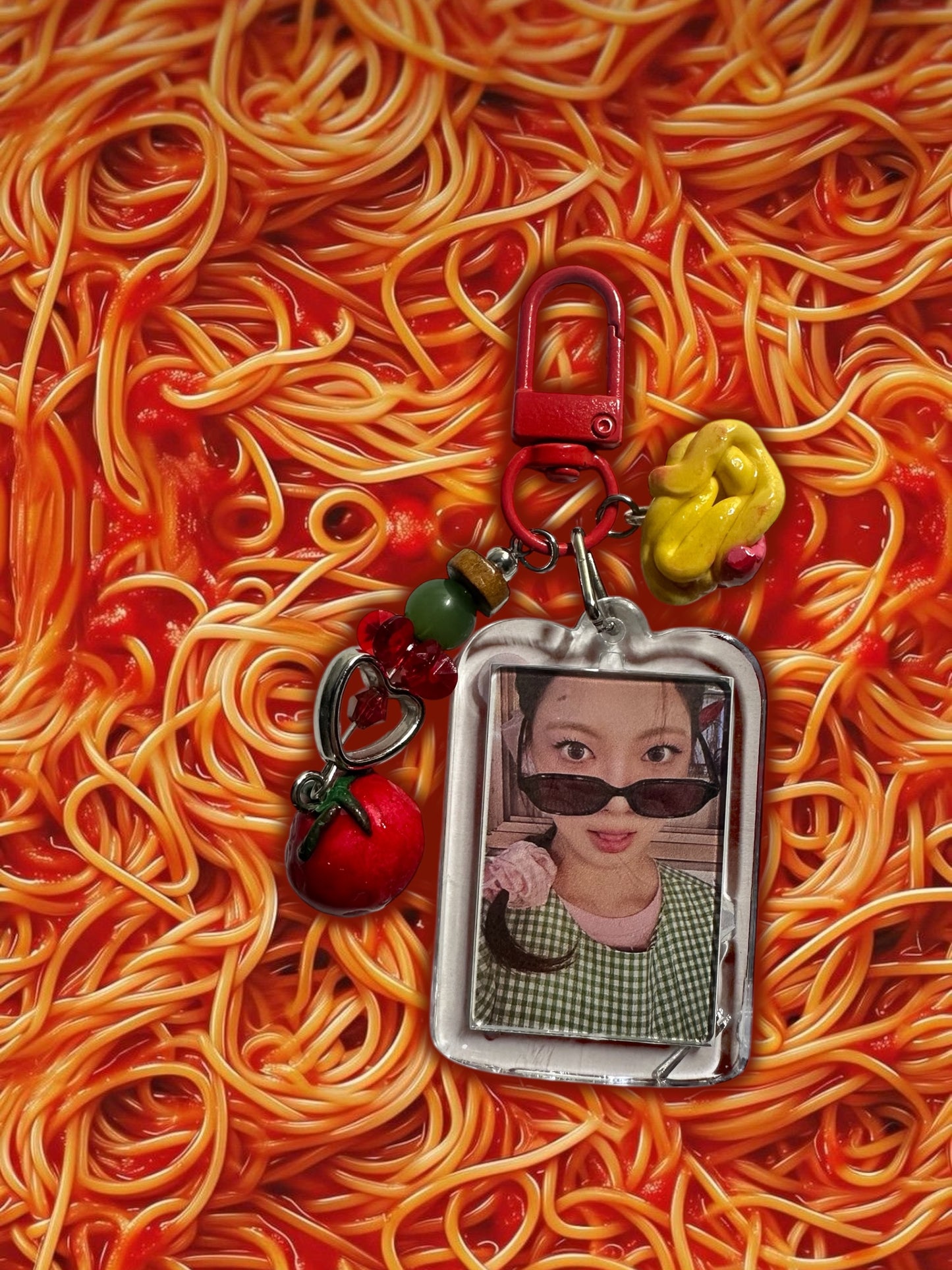 Le Sserafim Spaghetti Kazuha inspired keychain