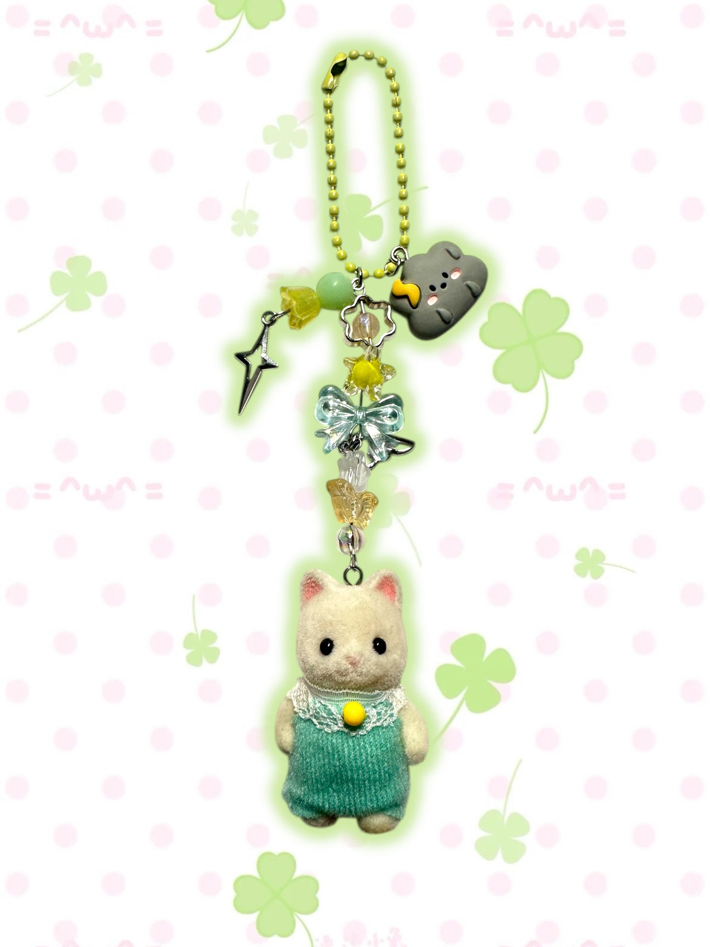 Calico Critter Cat keychain