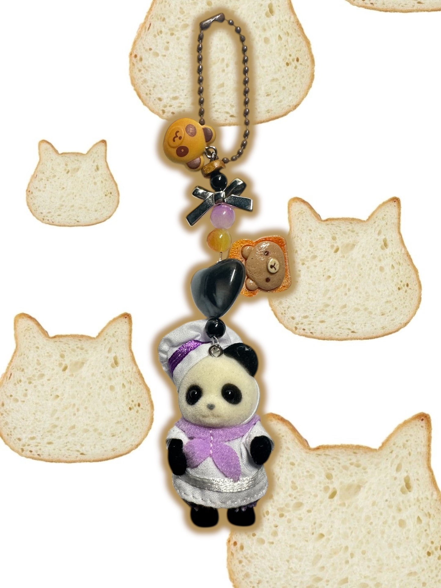 Calico Critter Baker Panda keychain