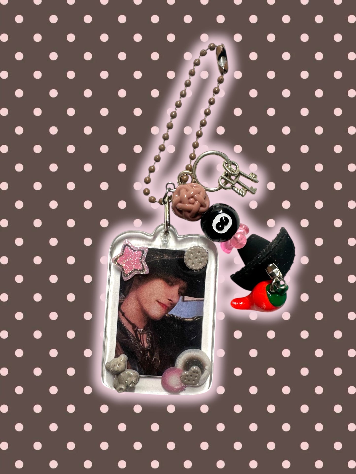 Ateez Mingi Bouncy inspired keychains