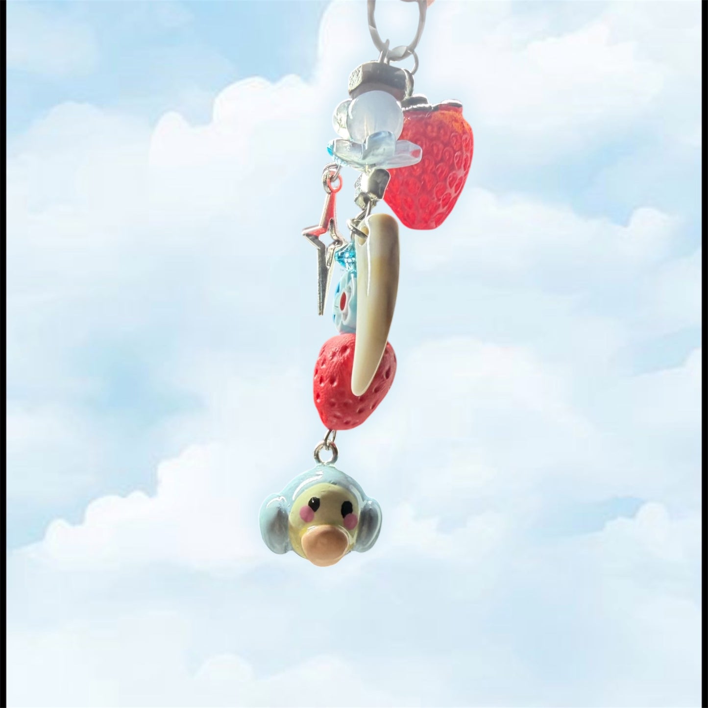 Blue lovebird Keychain