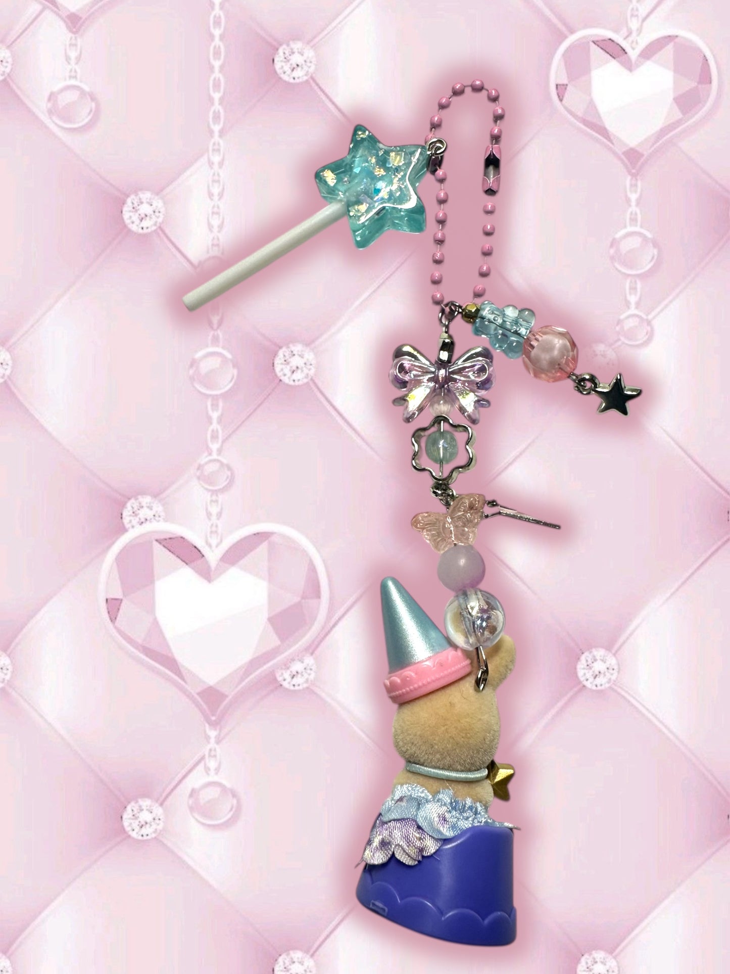 Calico Critter royal rabbit keychain