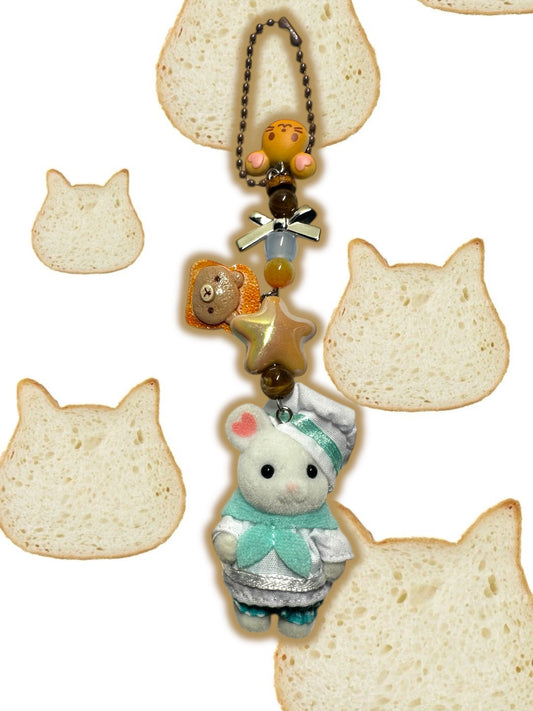 Calico Critter Baker Mouse keychain