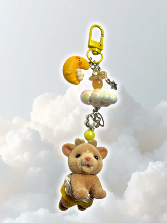 Calico CritterCloud Reindeer keychain