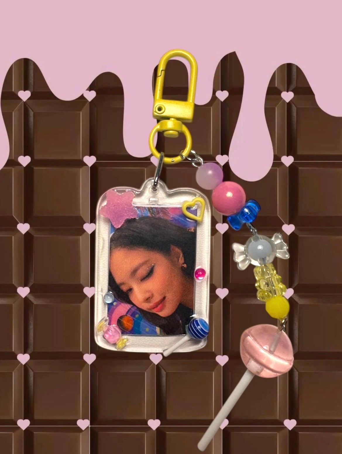 Jennie Blackpink Ice Cream inspired keychain