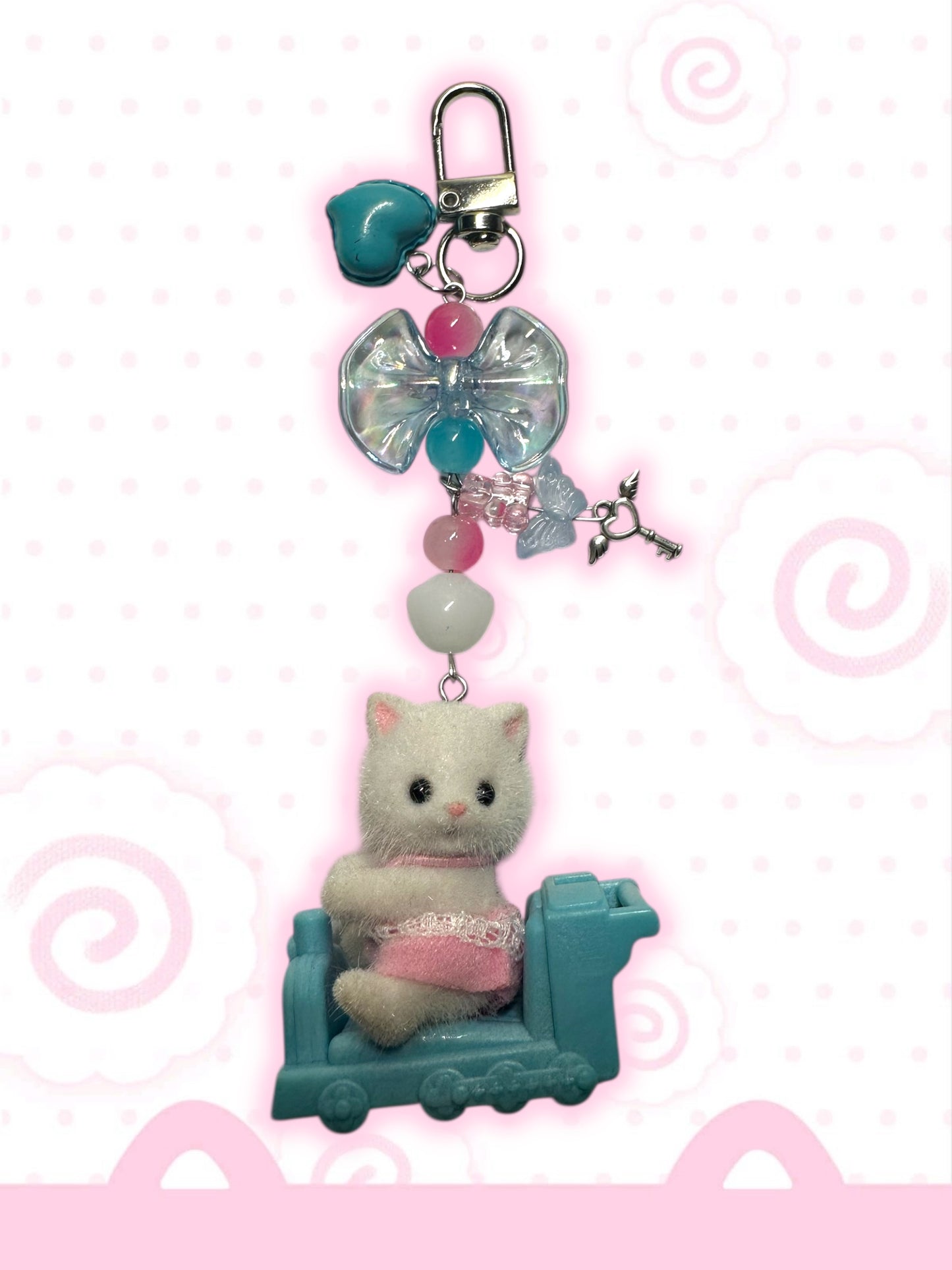 Calico Critter Cat keychain