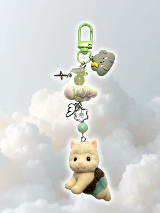Calico Critter Cloud Alpaca keychain