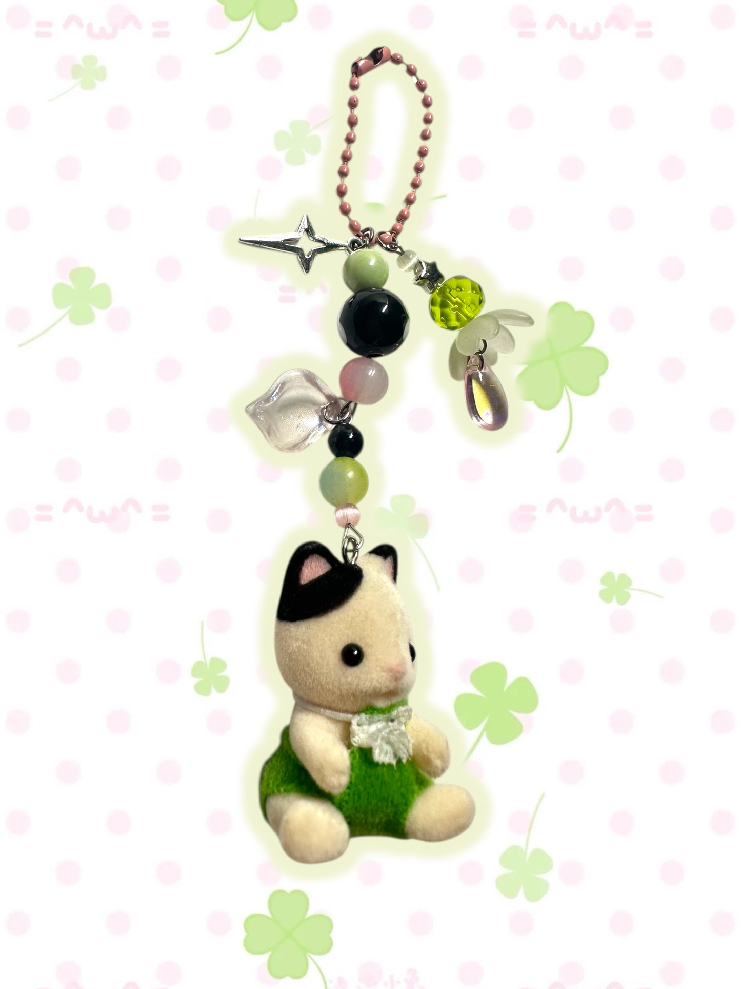 Cat Calico Critter keychain