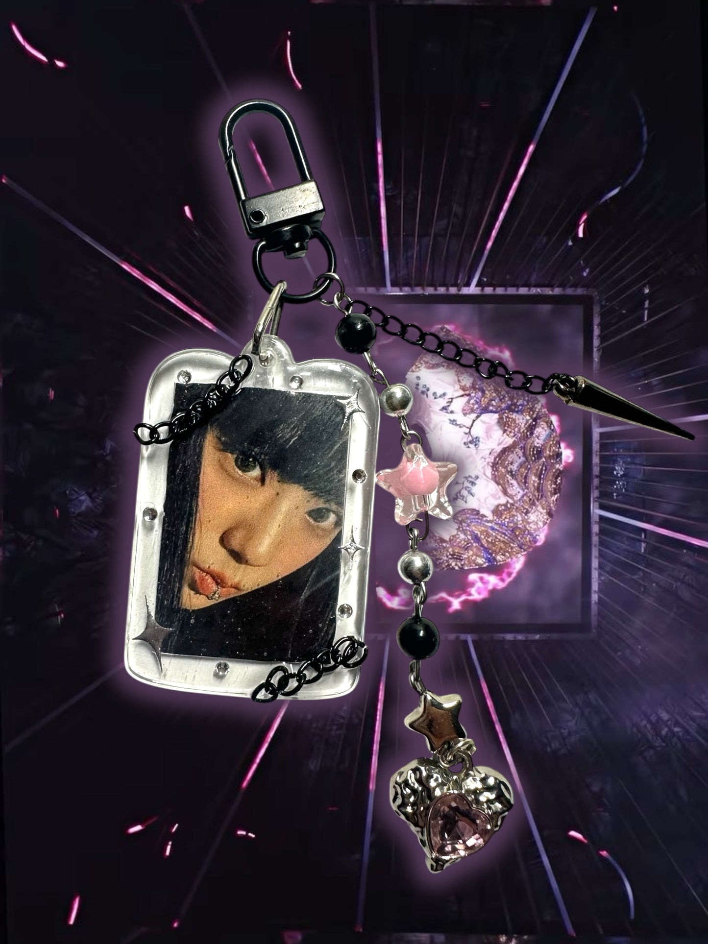 Blackpink Jisoo Pink Venom inspired keychain