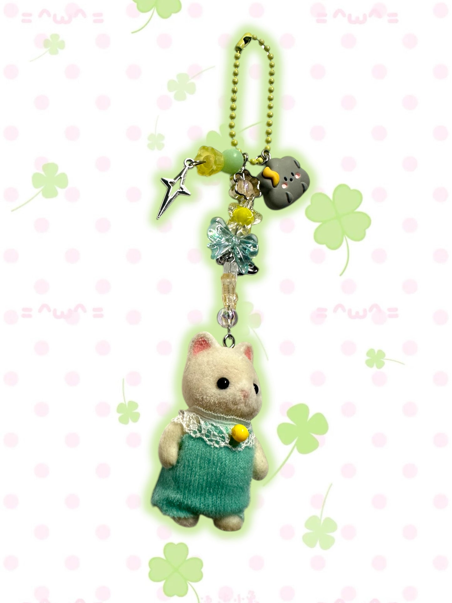 Calico Critter Cat keychain