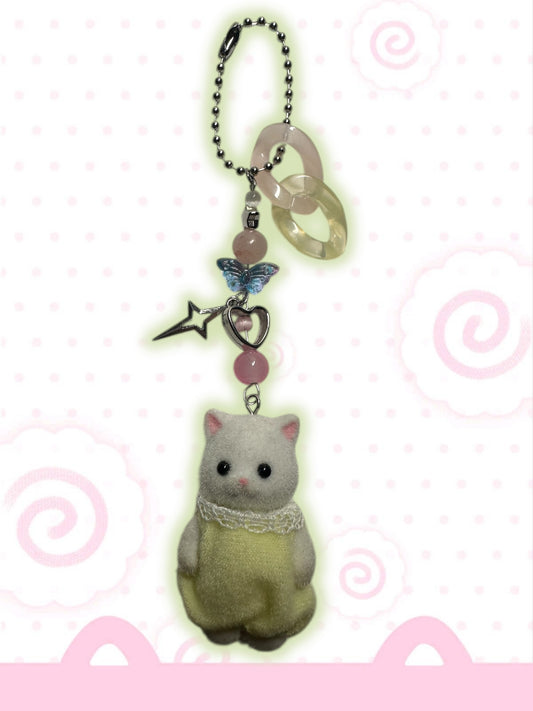 Calico Critter Cat keychain
