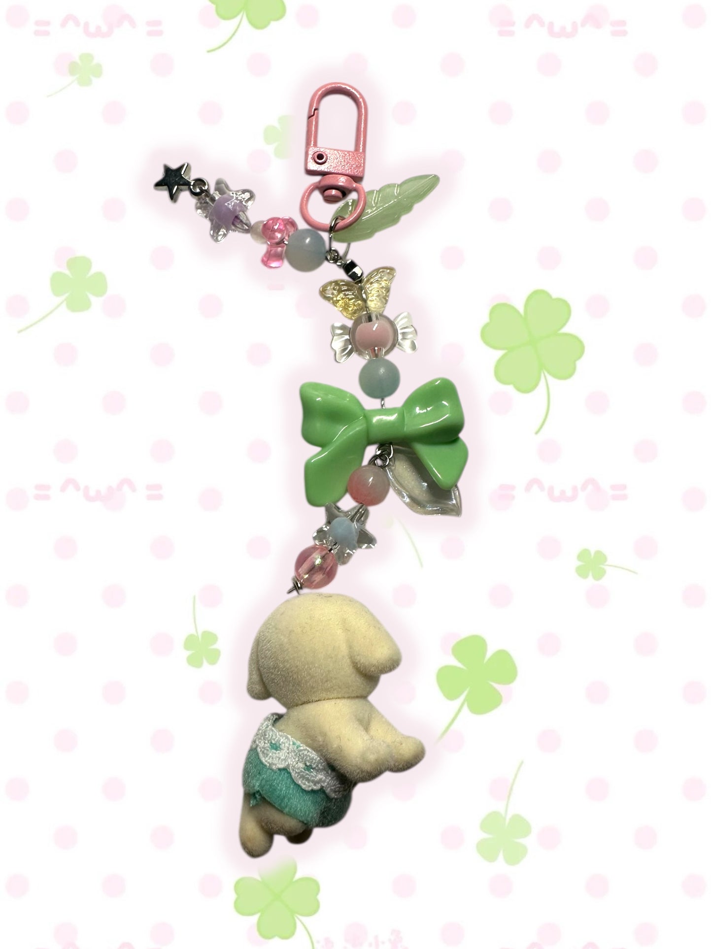 Calico Critter rabbit keychain
