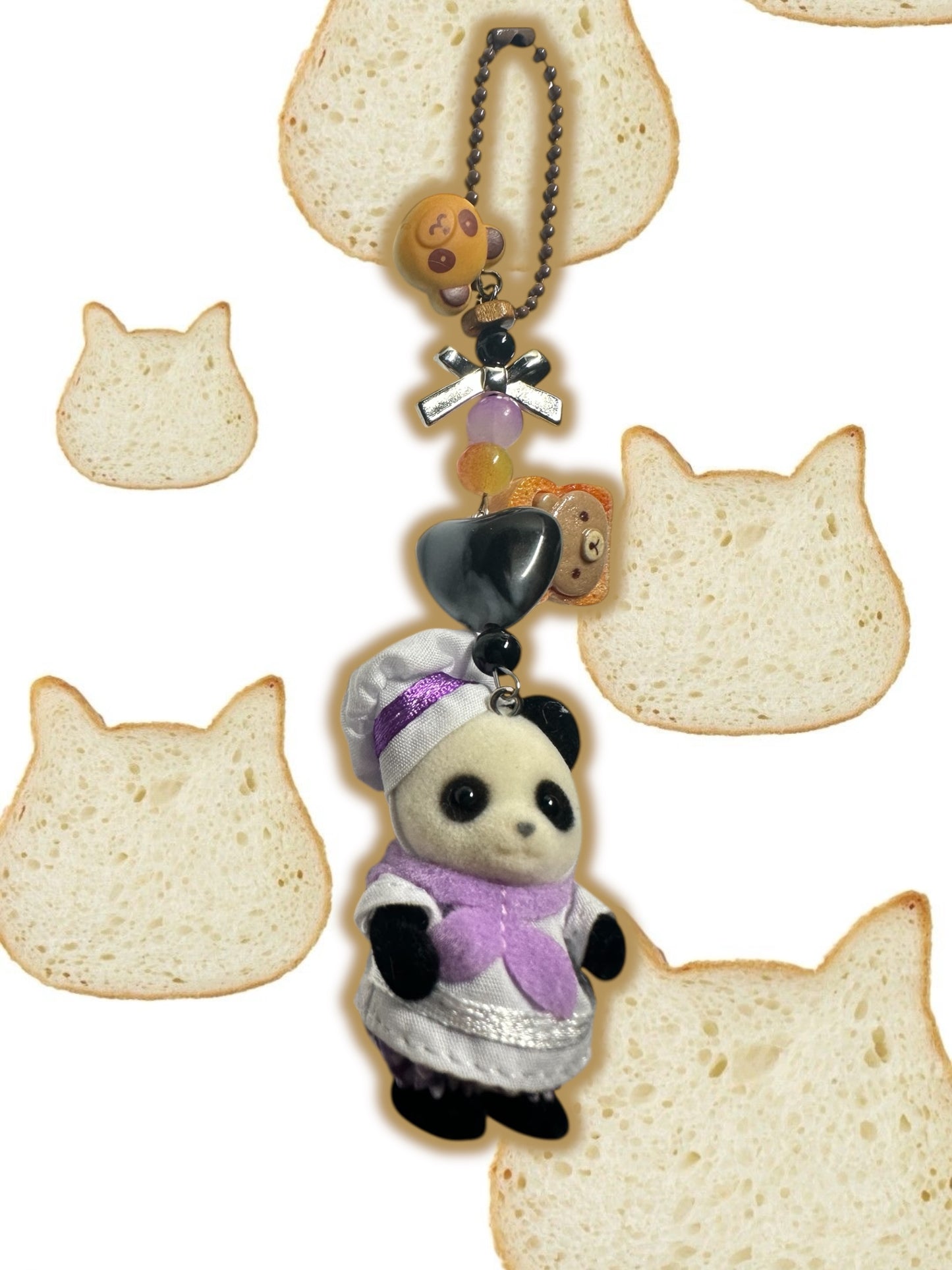 Calico Critter Baker Panda keychain
