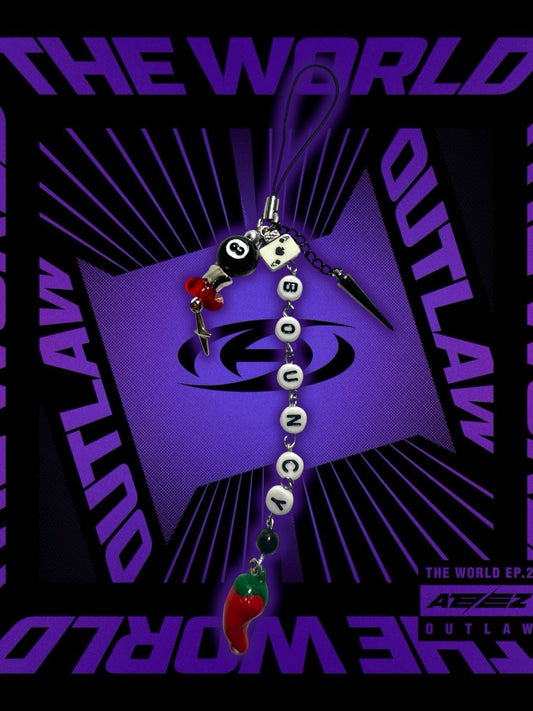 Ateez Bouncy inspired lightstick/phone strap