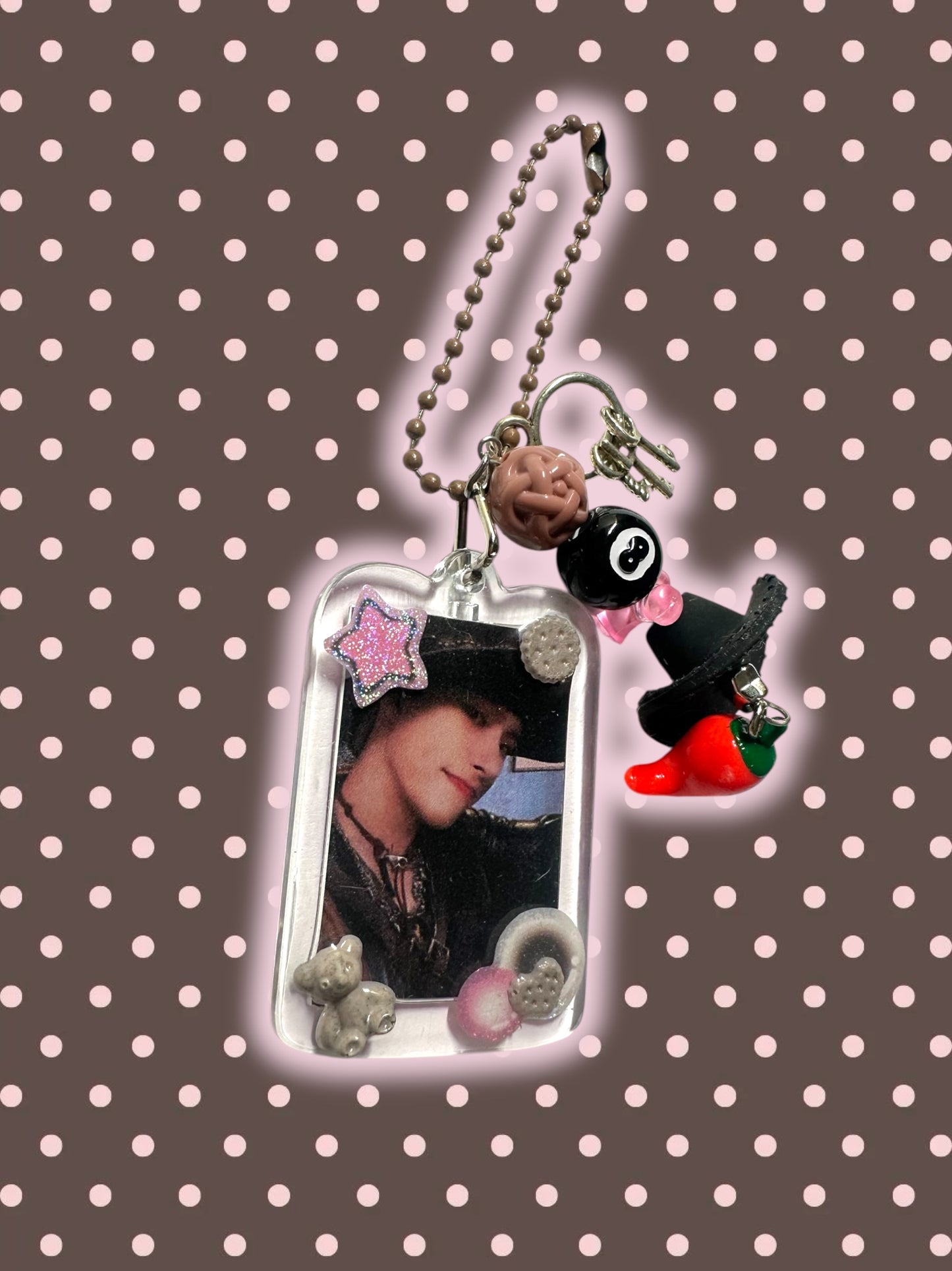 Ateez Mingi Bouncy inspired keychains