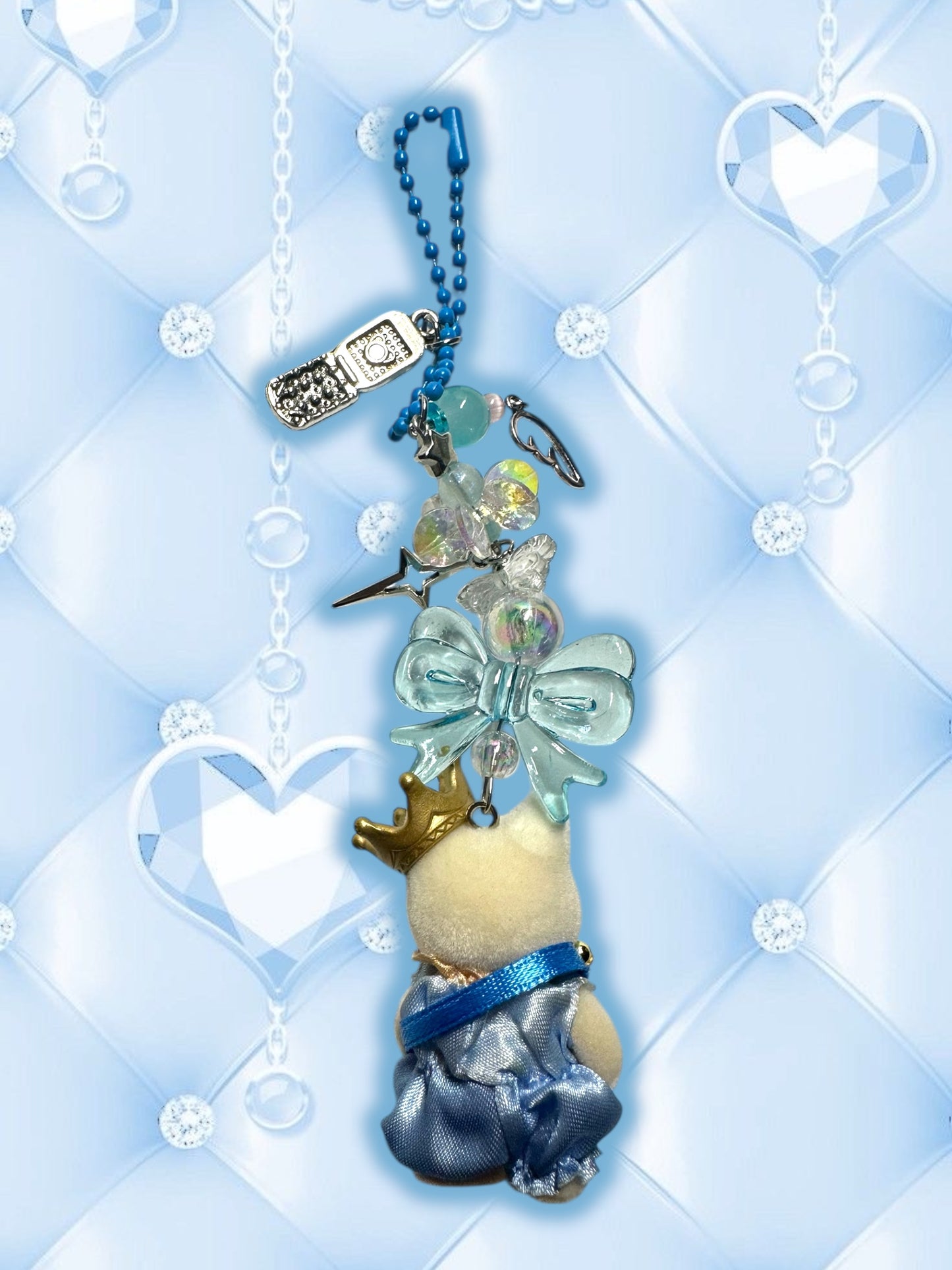 Calico Critter royal cat keychain