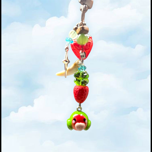 Green lovebird Keychain