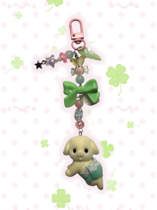 Calico Critter rabbit keychain