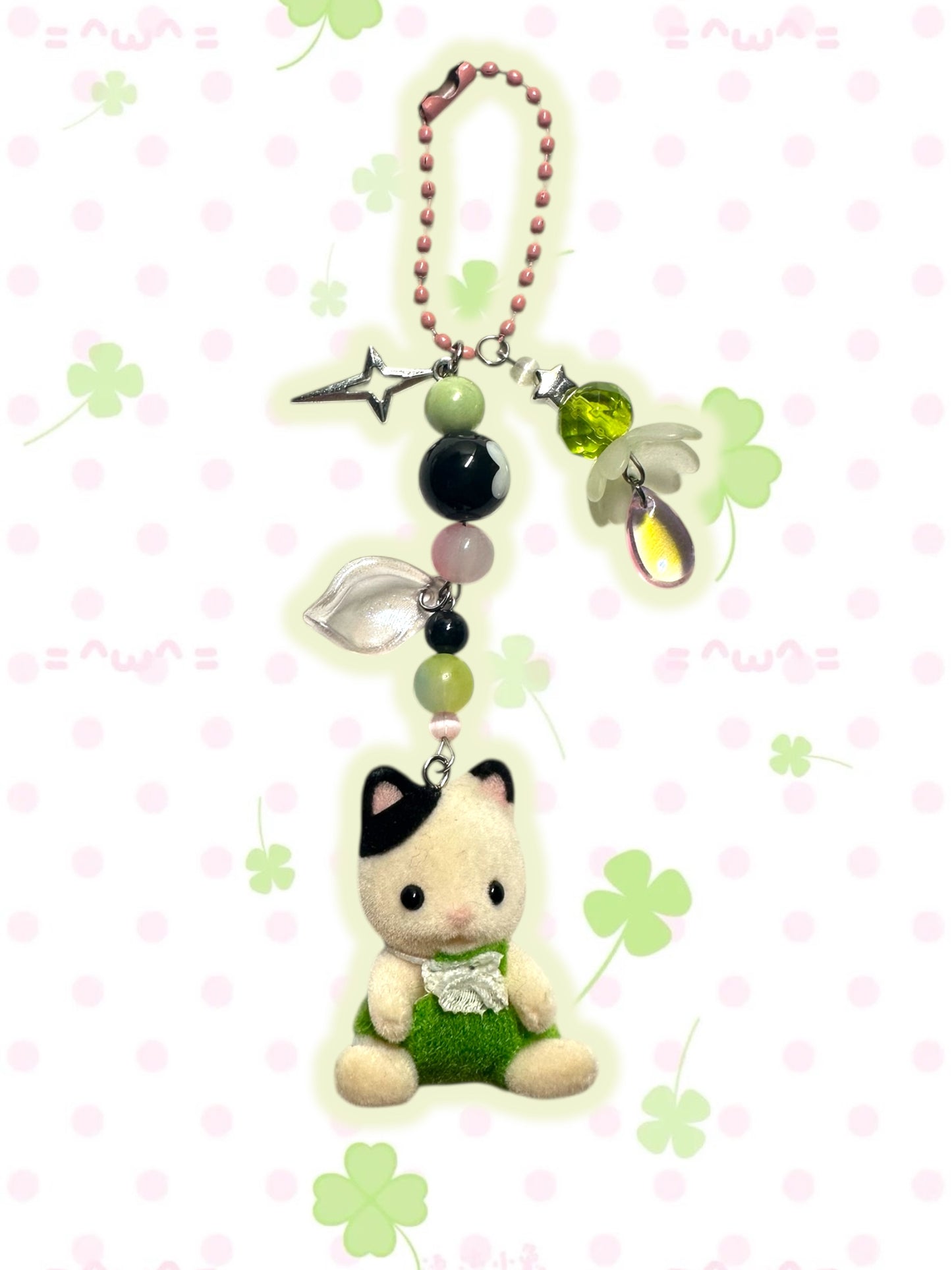 Cat Calico Critter keychain