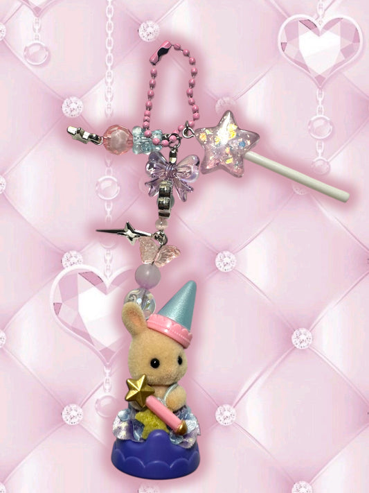 Calico Critter royal rabbit keychain