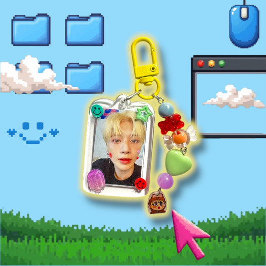 Kpop TXT Blue Hour Taehyun inspired Keychain double sided
