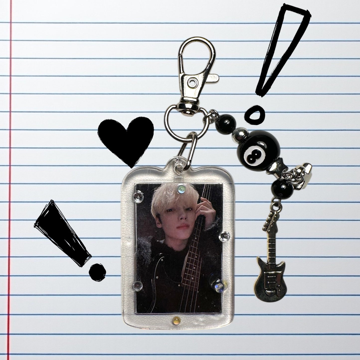 Kpop TXT Kai nspired Keychain double sided