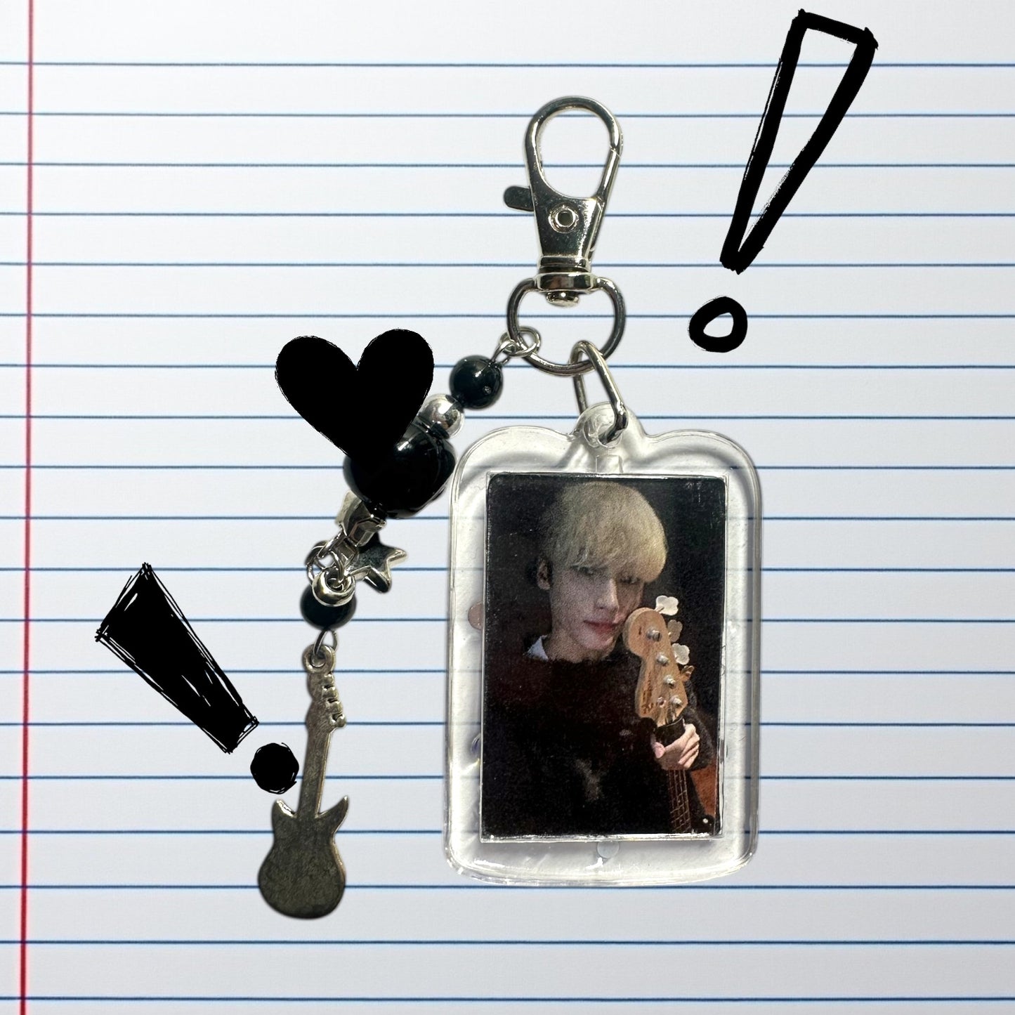Kpop TXT Kai nspired Keychain double sided
