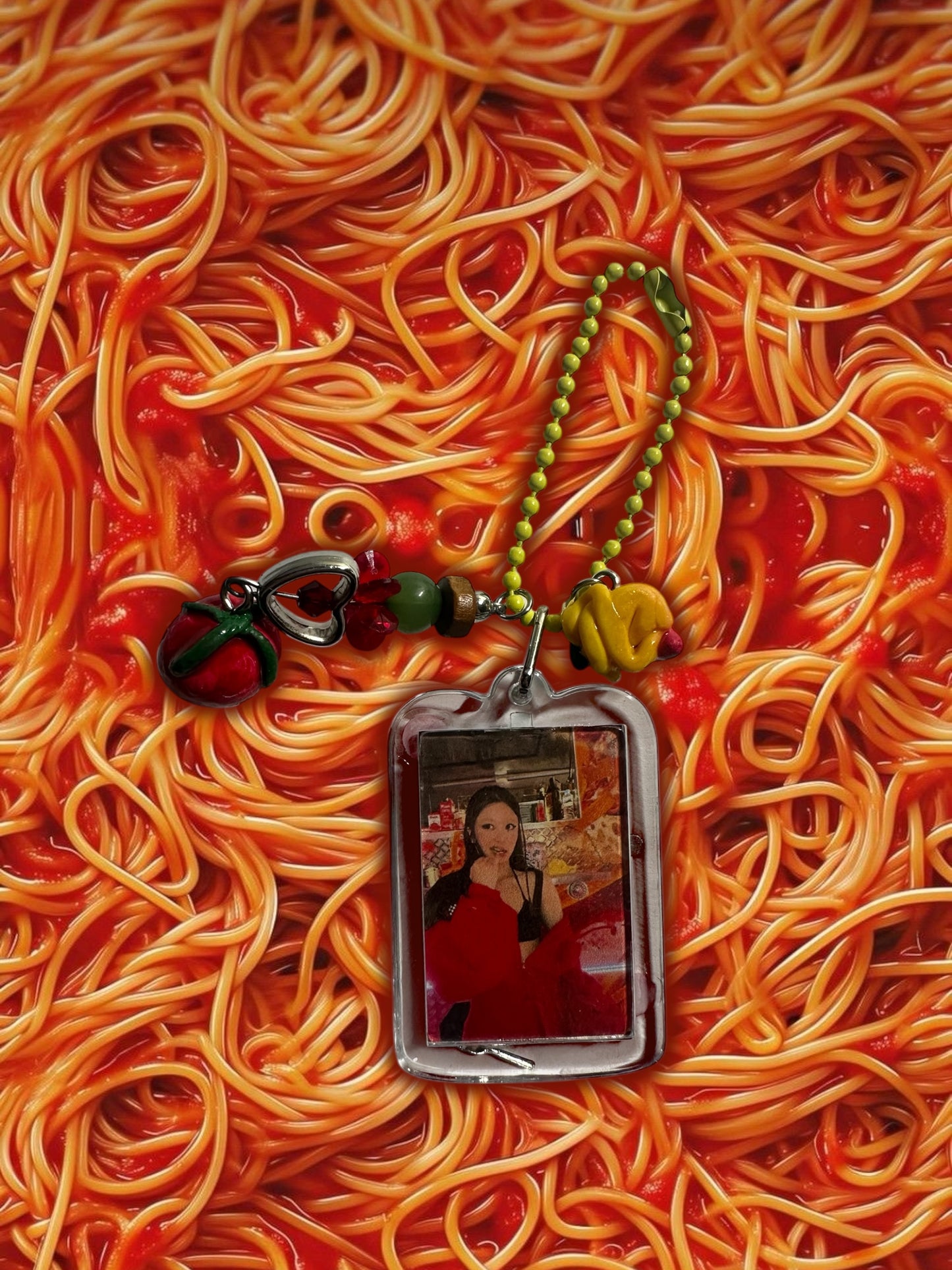 Le Sserafim Spaghetti Yunjin inspired keychain