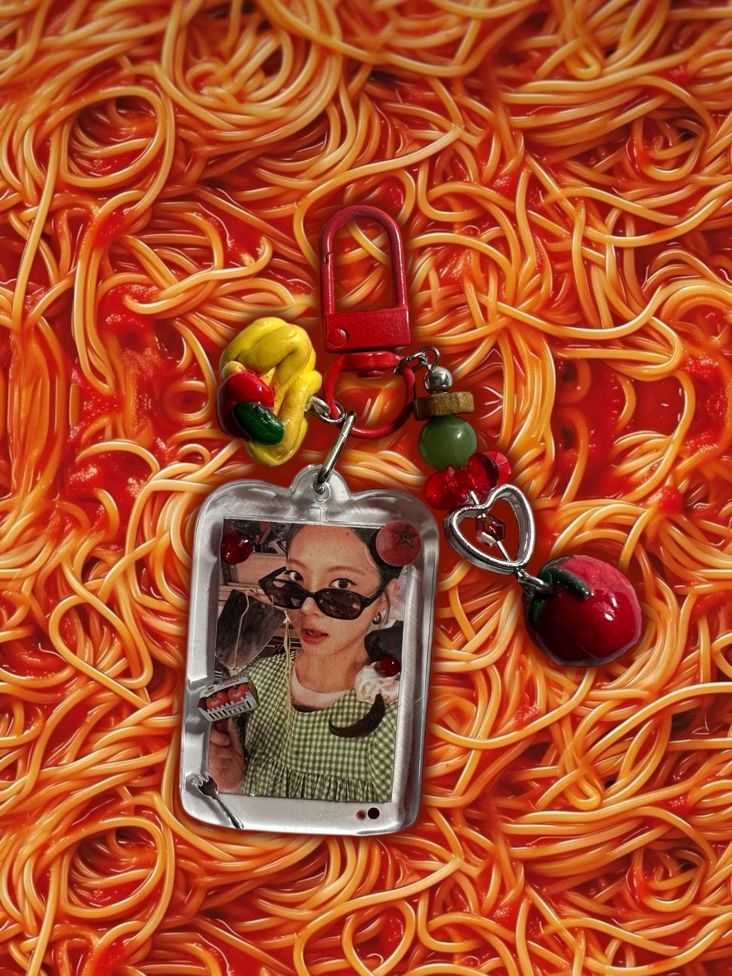 Le Sserafim Spaghetti Kazuha inspired keychain