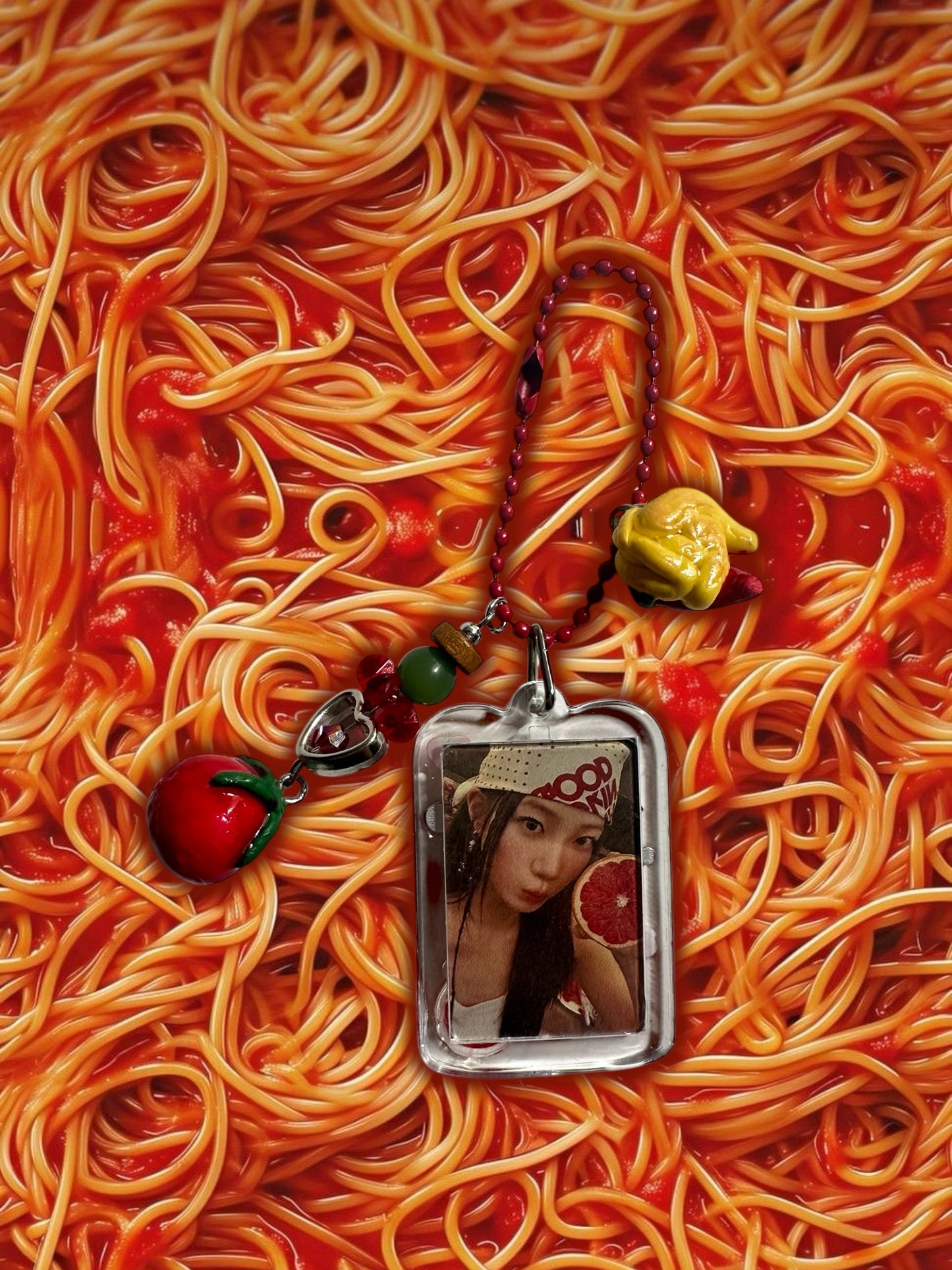 Le Sserafim Spaghetti Kazuha inspired keychain