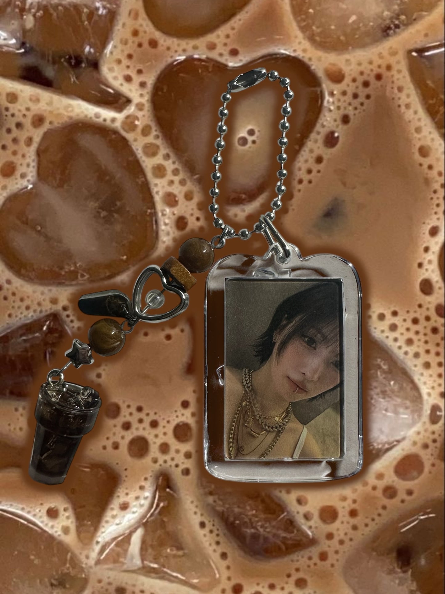 Twice coffee inspired keychain Momo