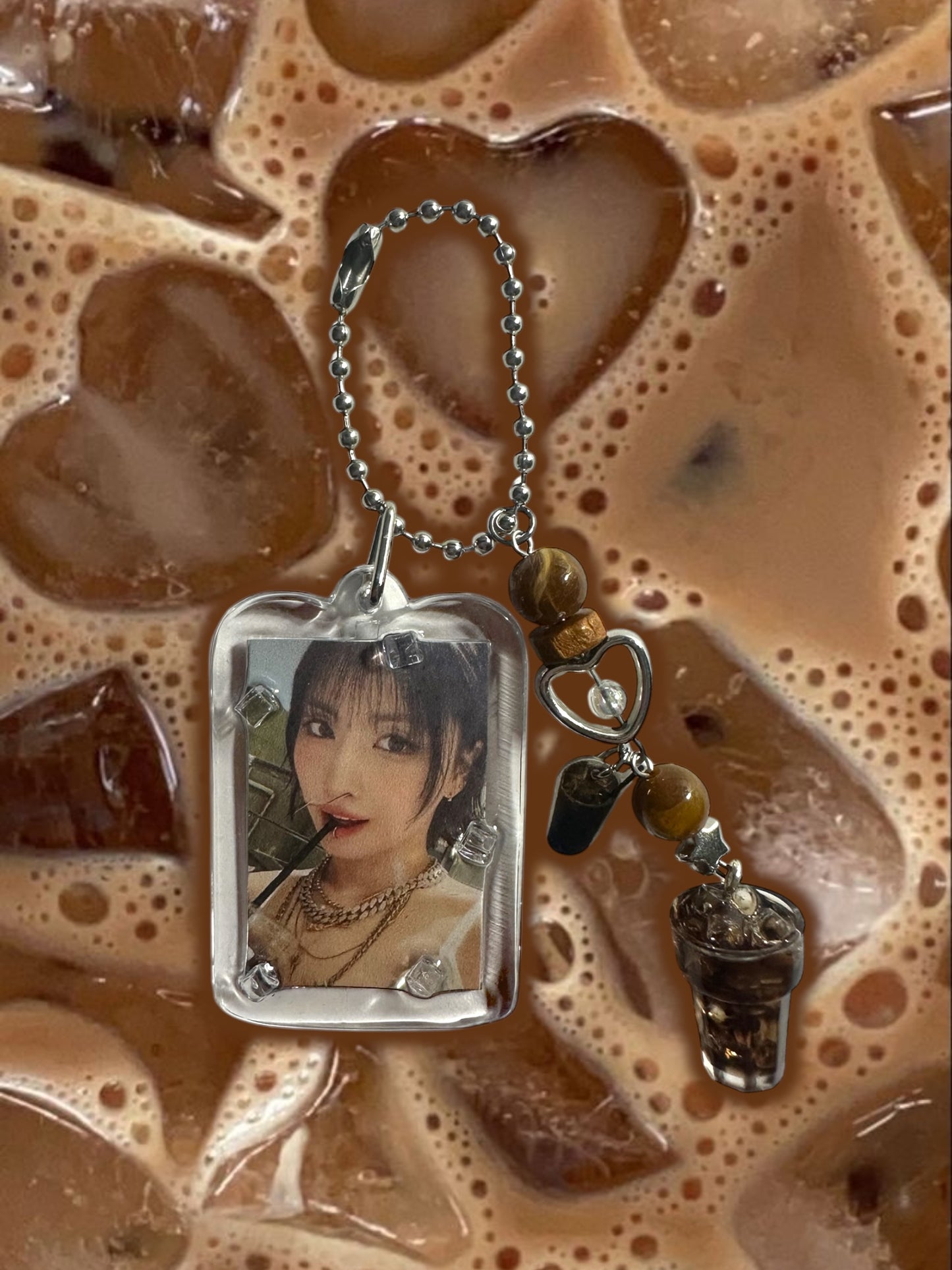 Twice coffee inspired keychain Momo