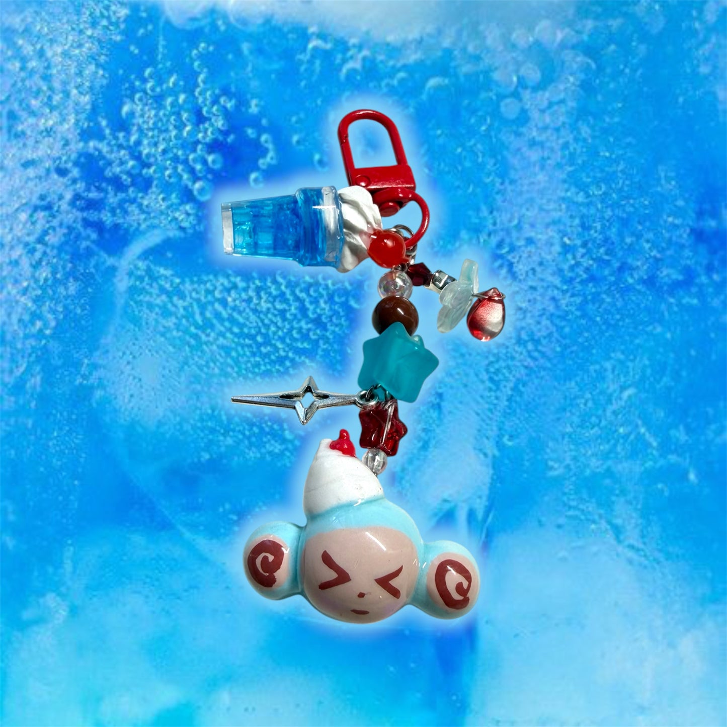 Monkey Blue Cream Soda Keychain