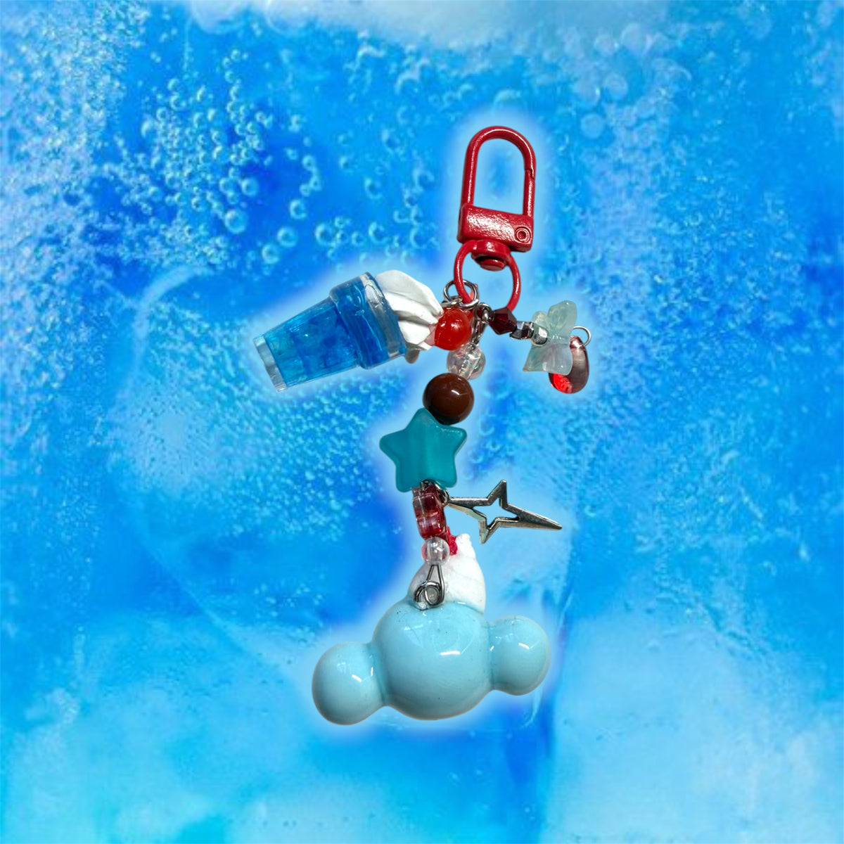 Monkey Blue Cream Soda Keychain