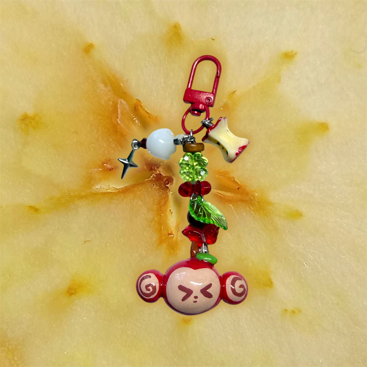 Monkey Apple Keychain