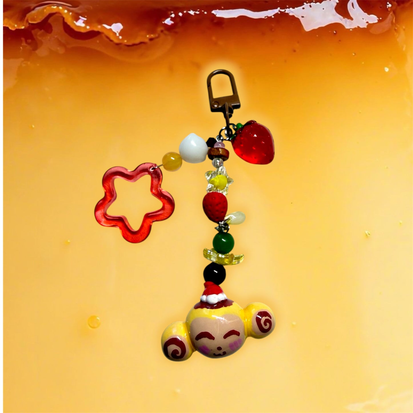 Monkey Pudding Keychain